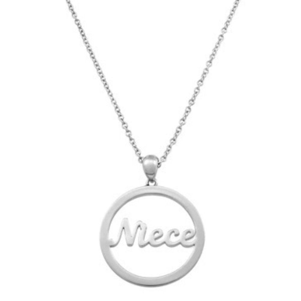 Niece Sterling Silver Circle Pendant